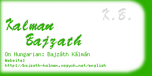 kalman bajzath business card