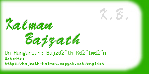 kalman bajzath business card